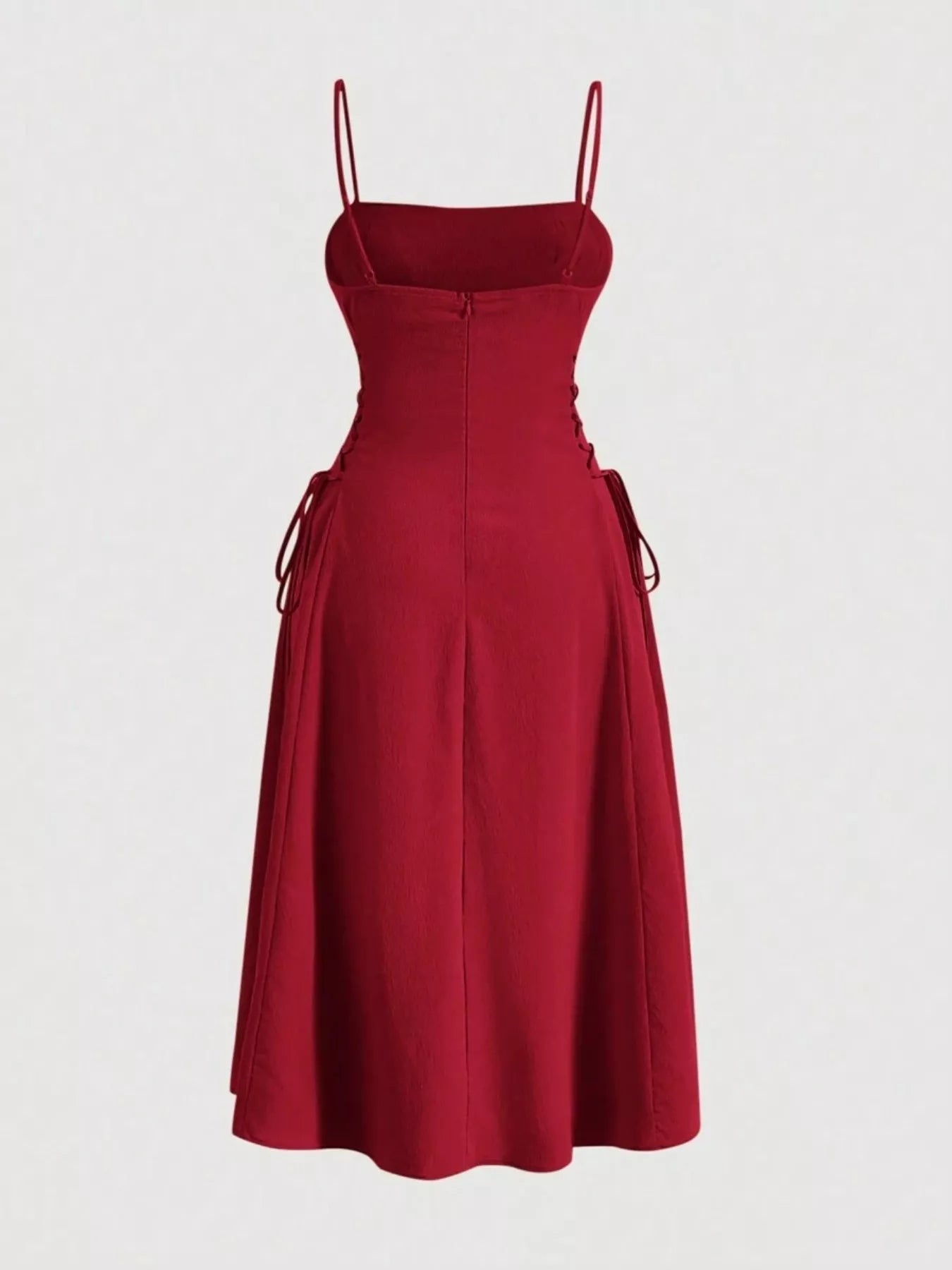 Lace-Up Side A-Line Cami Dress
