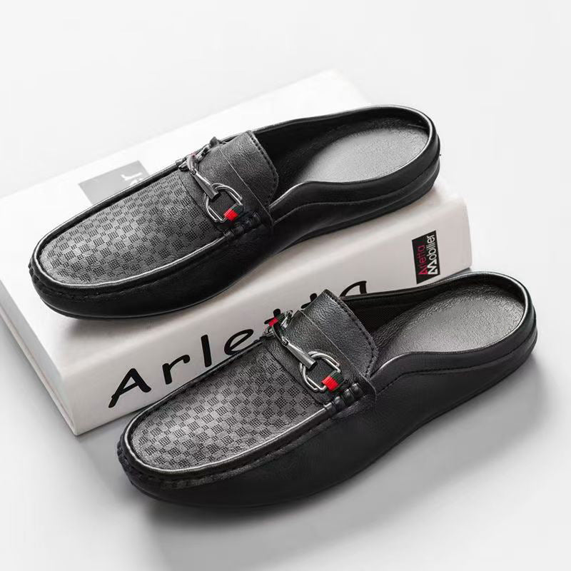 Men's Slip-on Loafer Shoes Large Size Leather Shoes