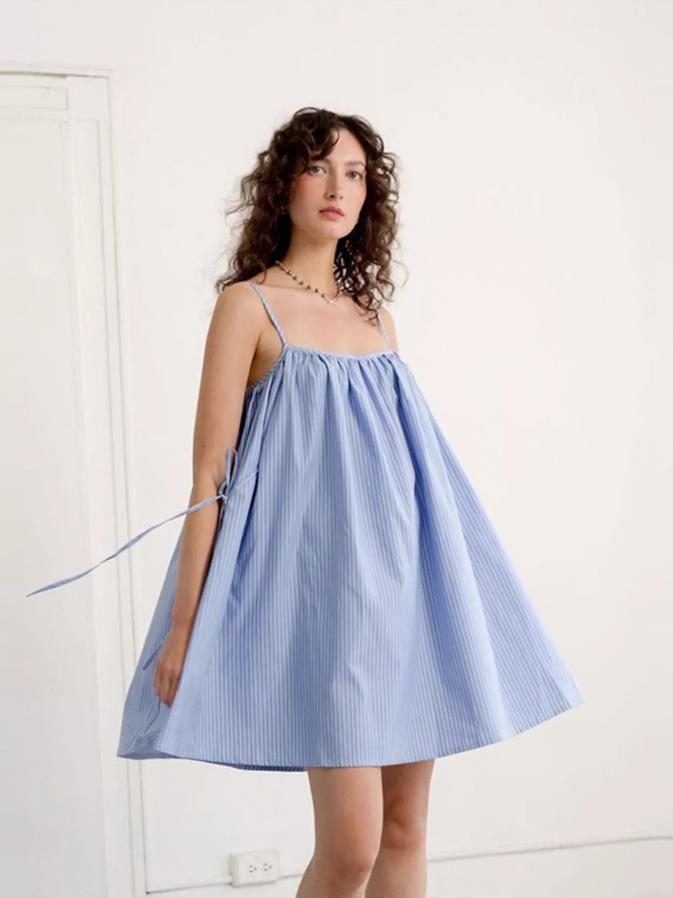 Polka Dot Spaghetti Strap Mini Dress
