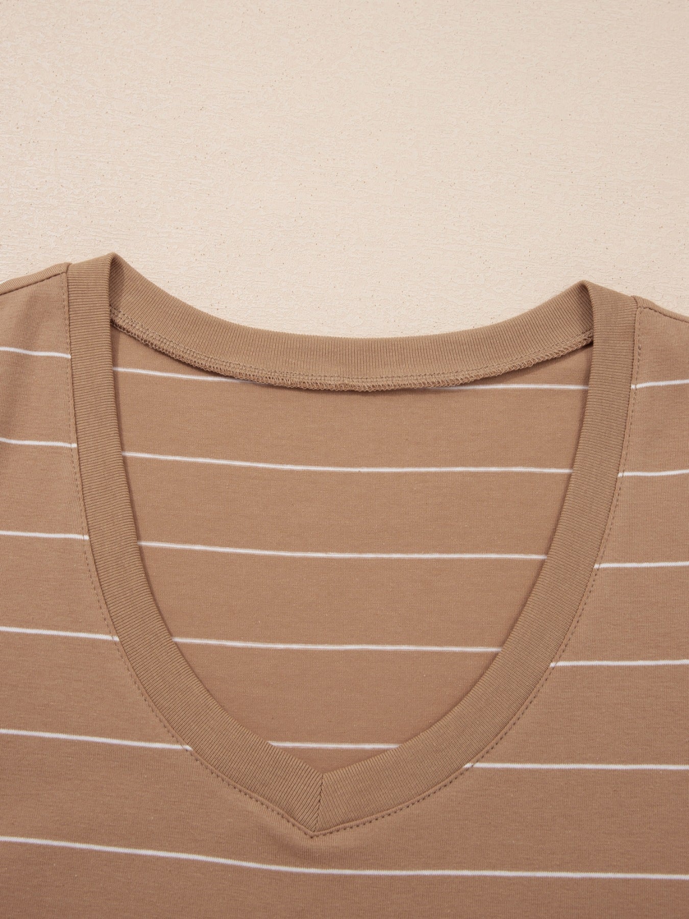 Stripe Short Sleeve Side Slit Maxi T Shirt Dress