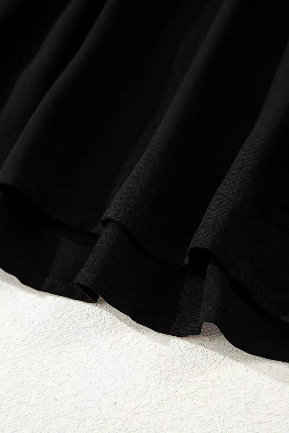 Hidden Buttons Short Sleeve Ruffle Tiered Long Flared Dress