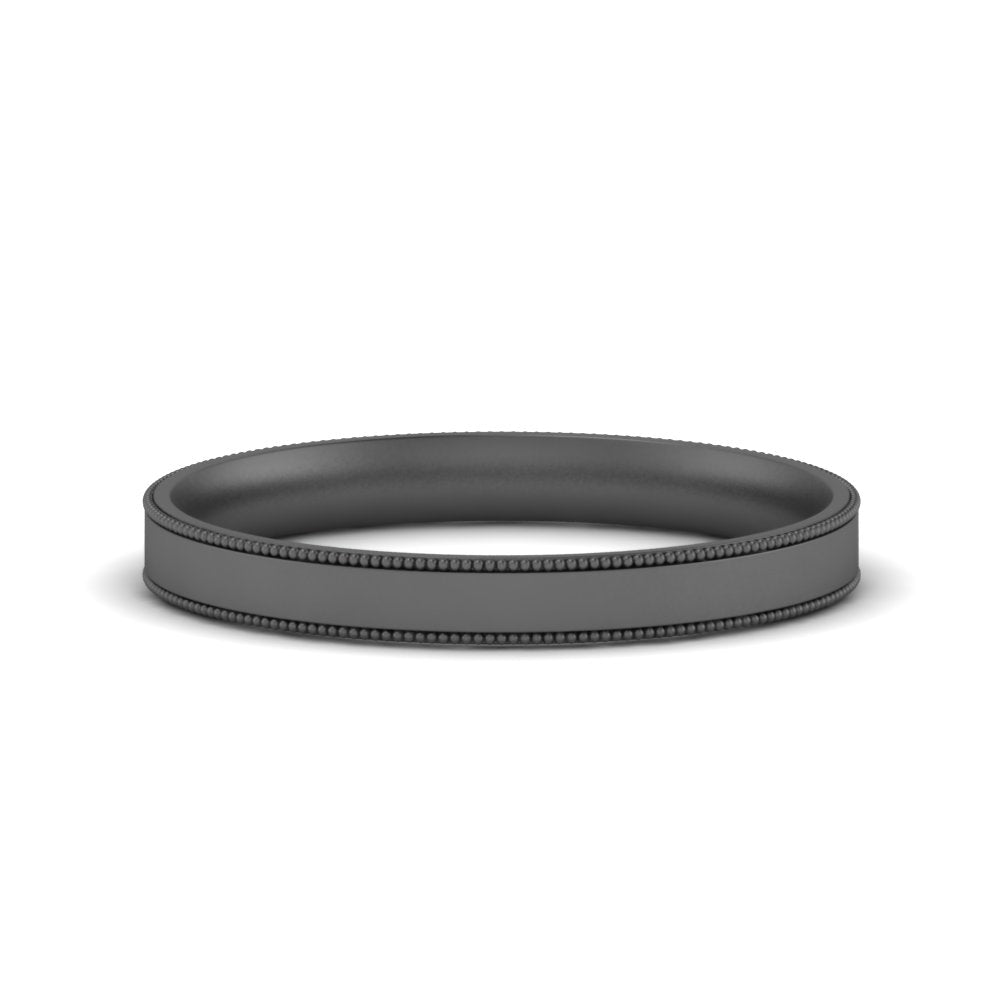 Stepped Edge Comfort Fit Flat Mens Band