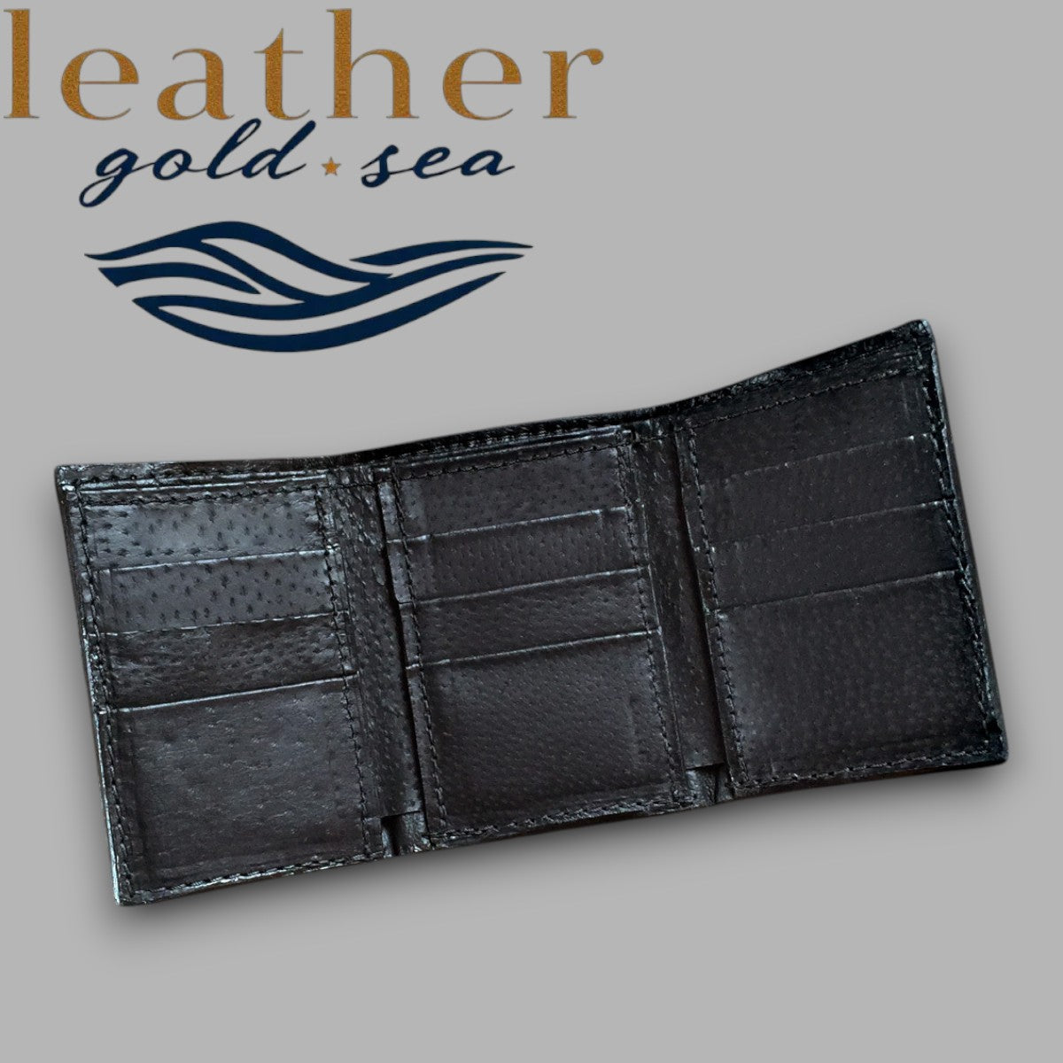 Trifold Leather Wallet – Alligator Style | Brown Wallets For Men