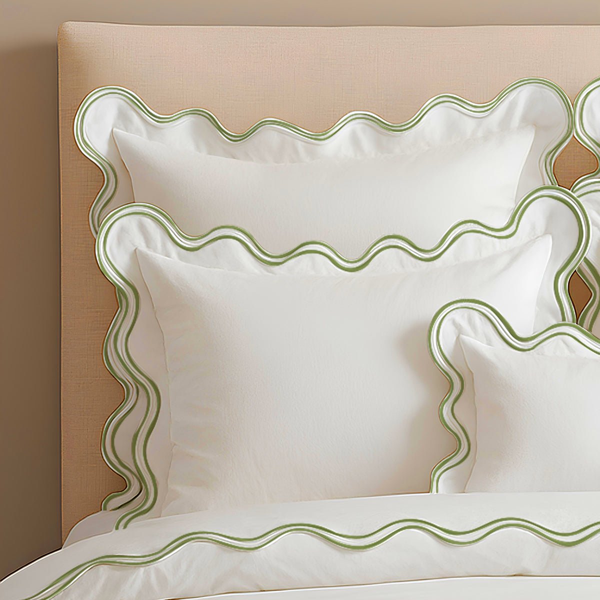 400TC Cotton Sateen Luxurious Double Scalloped Duvet Cover Set - Overture Gifts