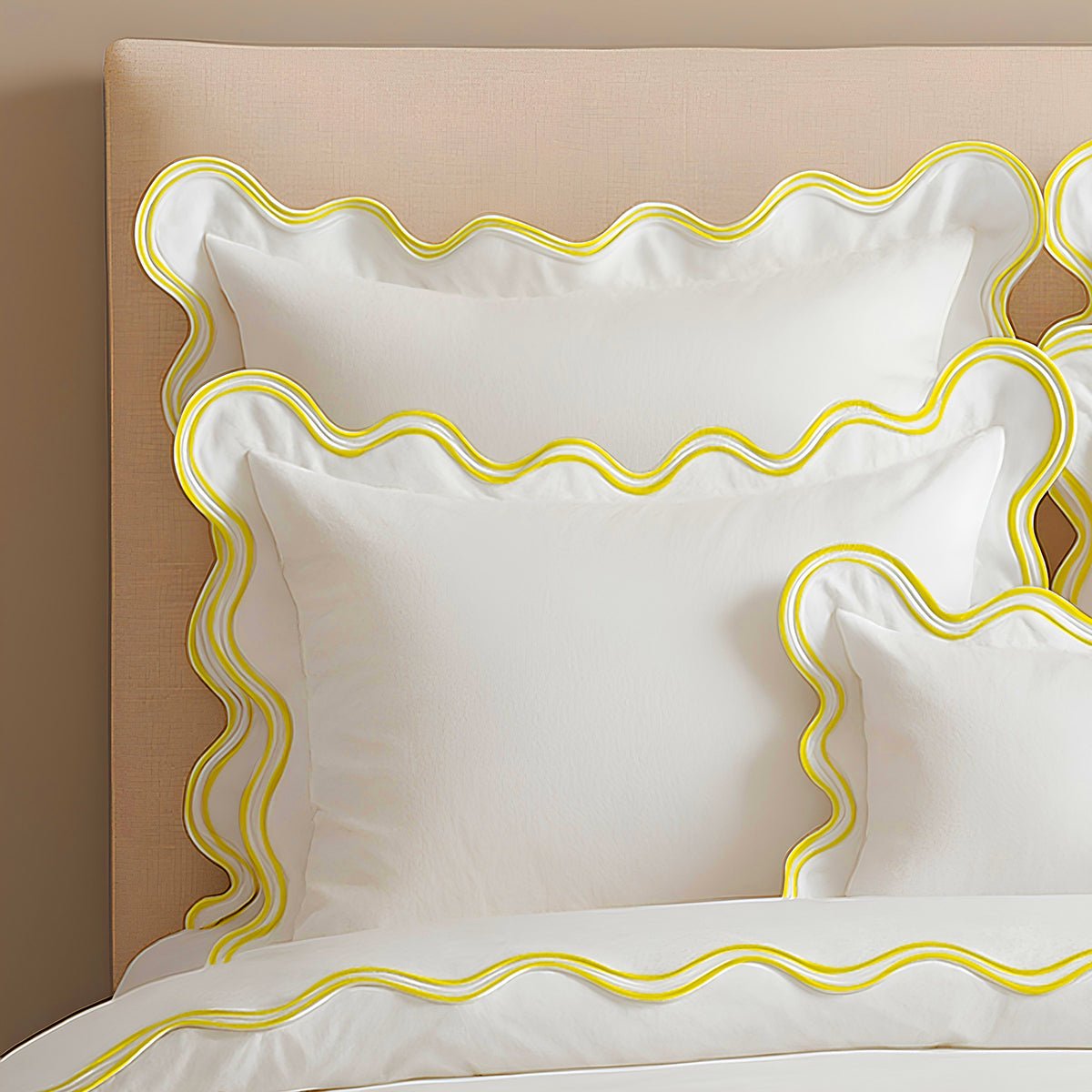 400TC Cotton Sateen Luxurious Double Scalloped Duvet Cover Set - Overture Gifts