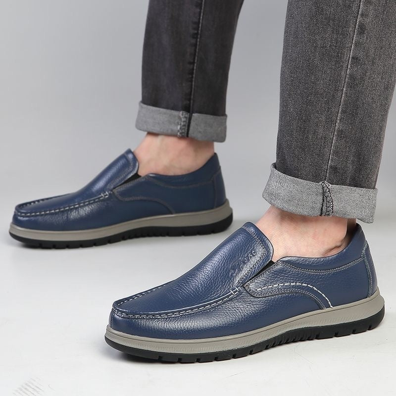 Men's Casual Waterproof Lightweight Leather Shoes