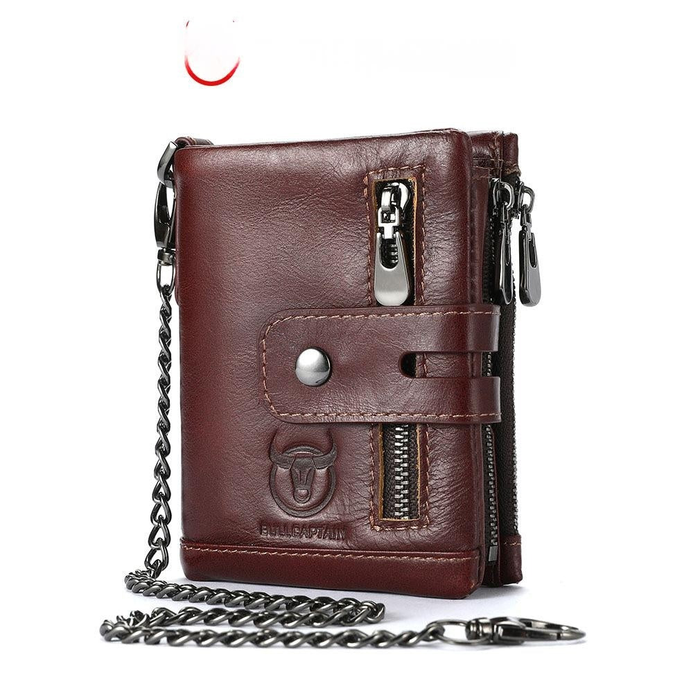 Captain Bull Mens Genuine Leather Phone Holder Wallet, Multi-functional