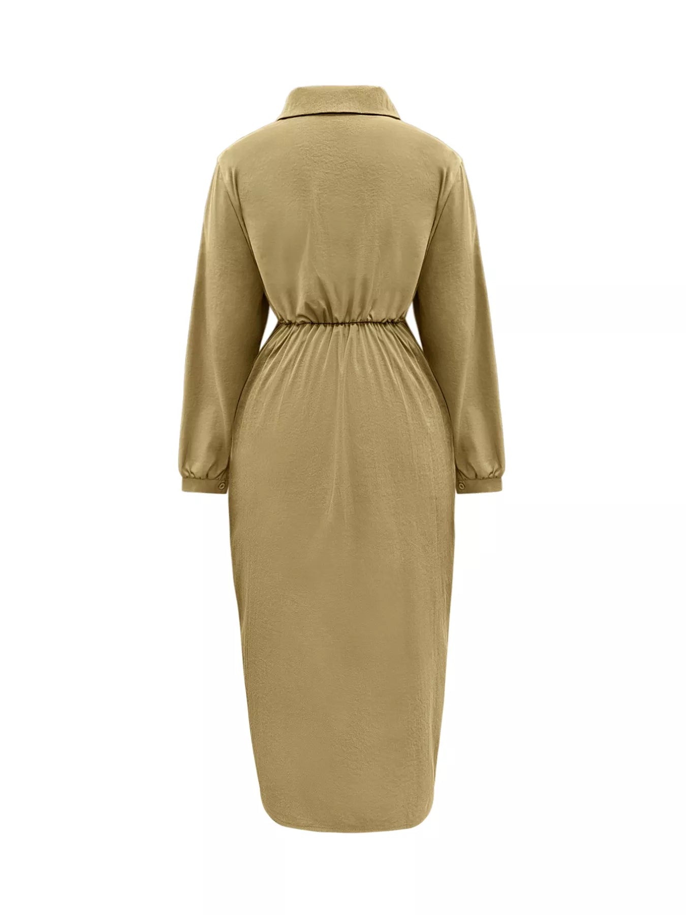 Plus Size Twist Front Split Midi Dress