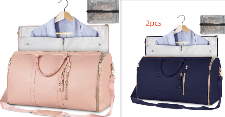 Women's Large Capacity Travel Duffle and Garment Bag Handbag