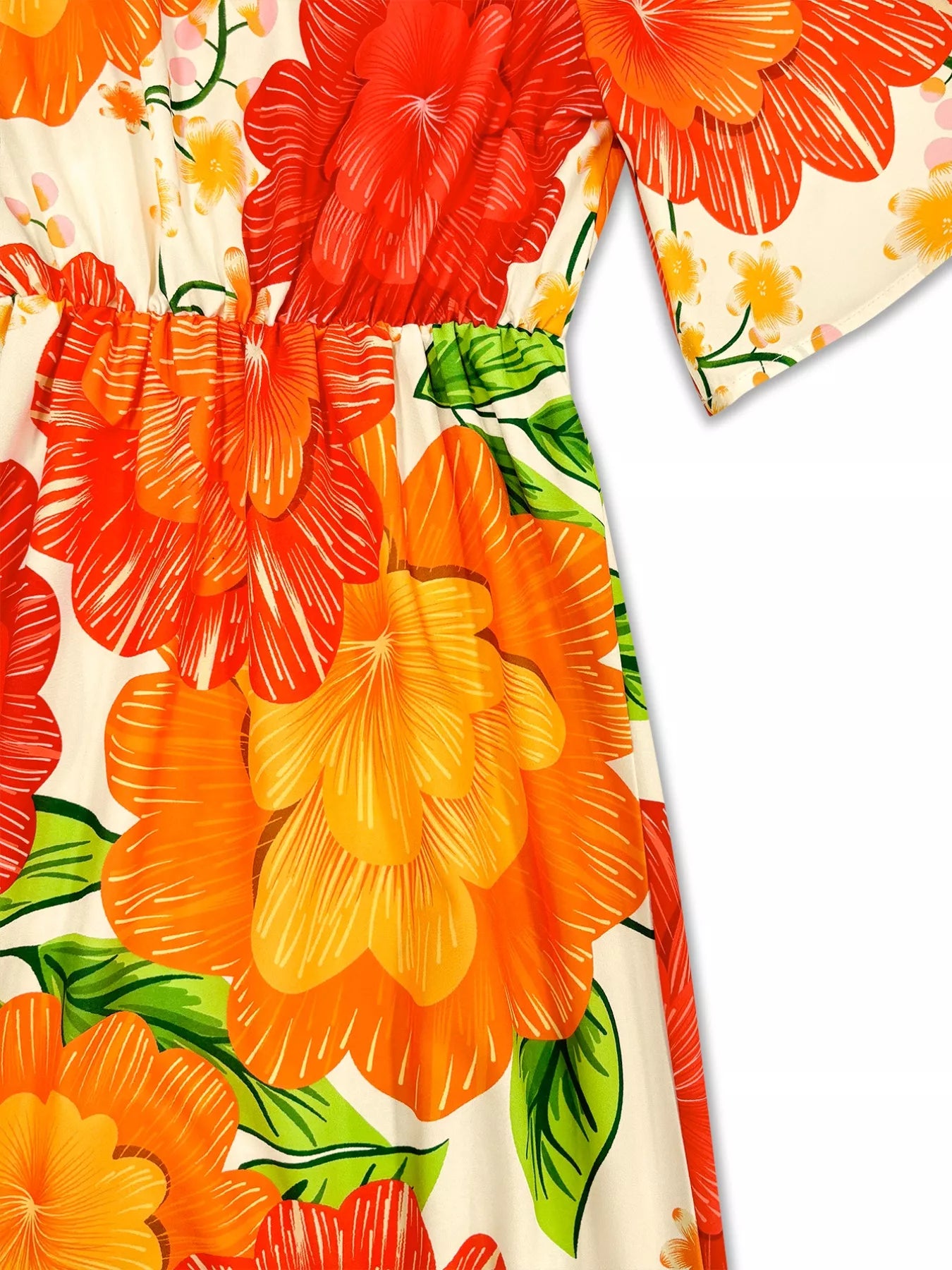 Floral Print V-Neck Maxi Dress