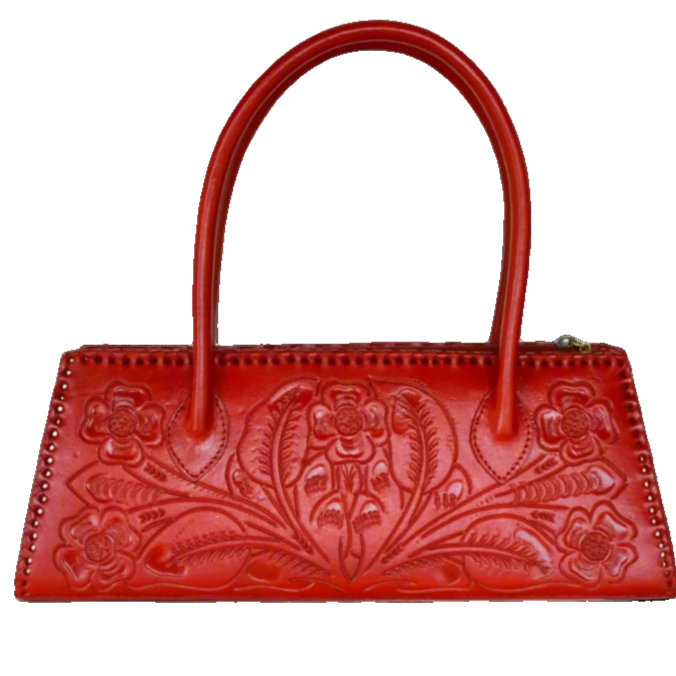 The Abby| Floral Hand-Tooled Leather Clutch & Crossbody