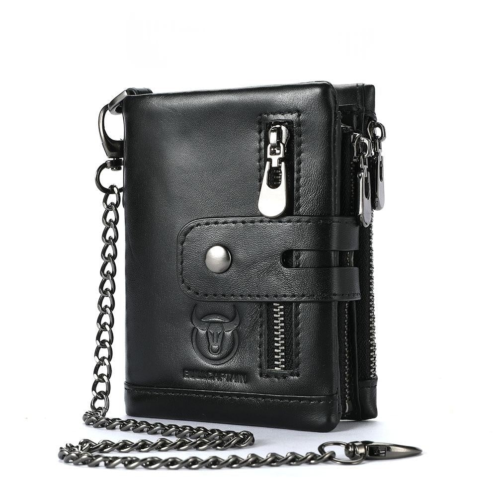 Captain Bull Mens Genuine Leather Phone Holder Wallet, Multi-functional