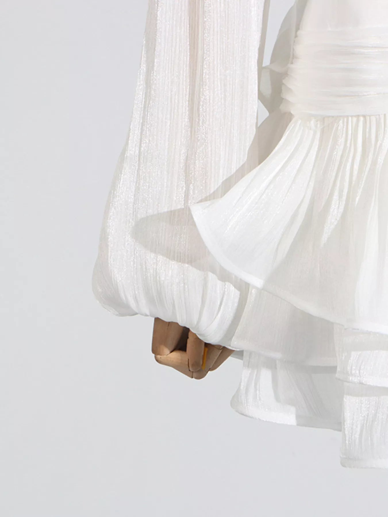 Ruffle Balloon Sleeve Mini Dress