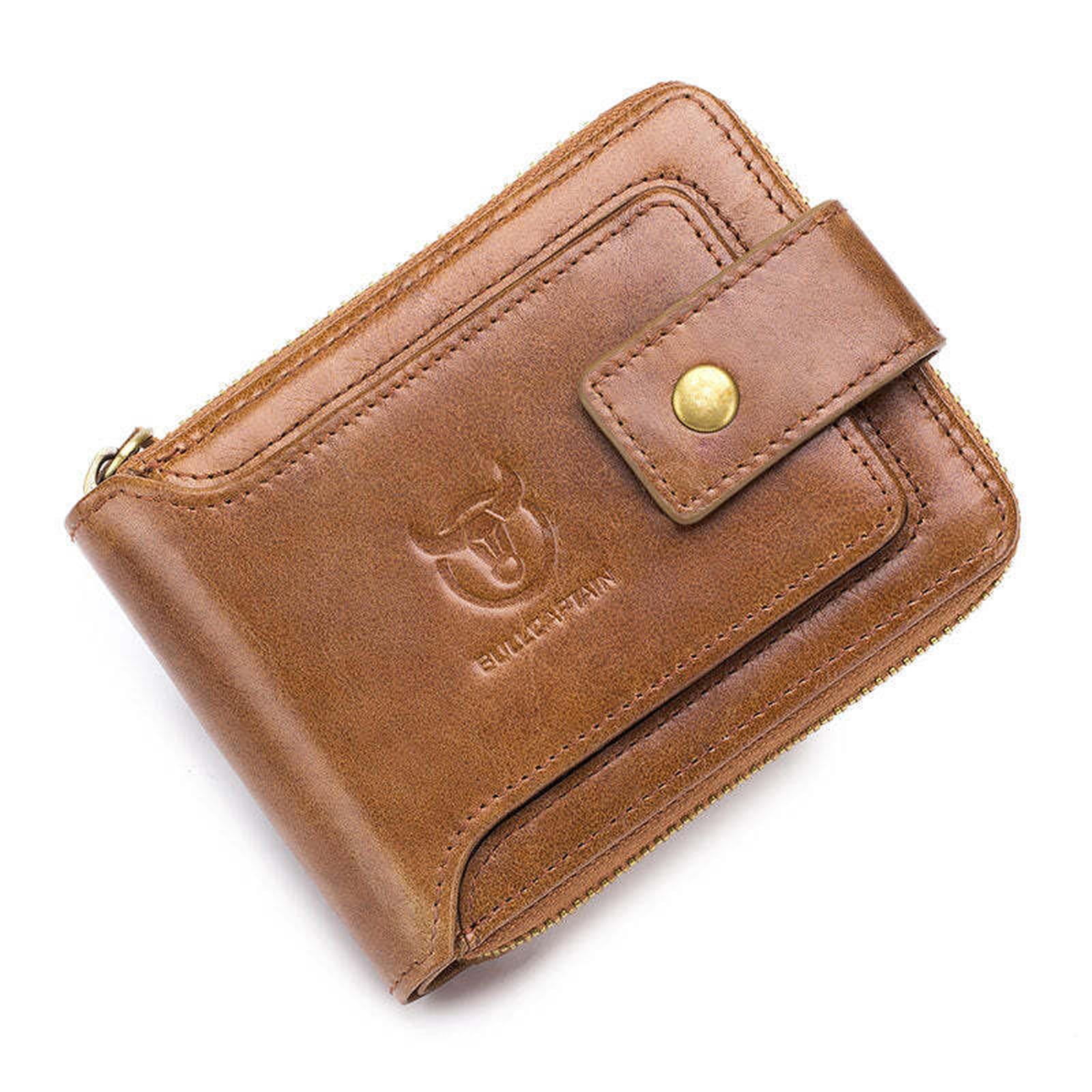 BULLCAPTAIN Brand men's Wallet Genuine Leather Purse Male Rfid Wallet Multifunction Storage Bag Coin Purse Wallet's Card Bags