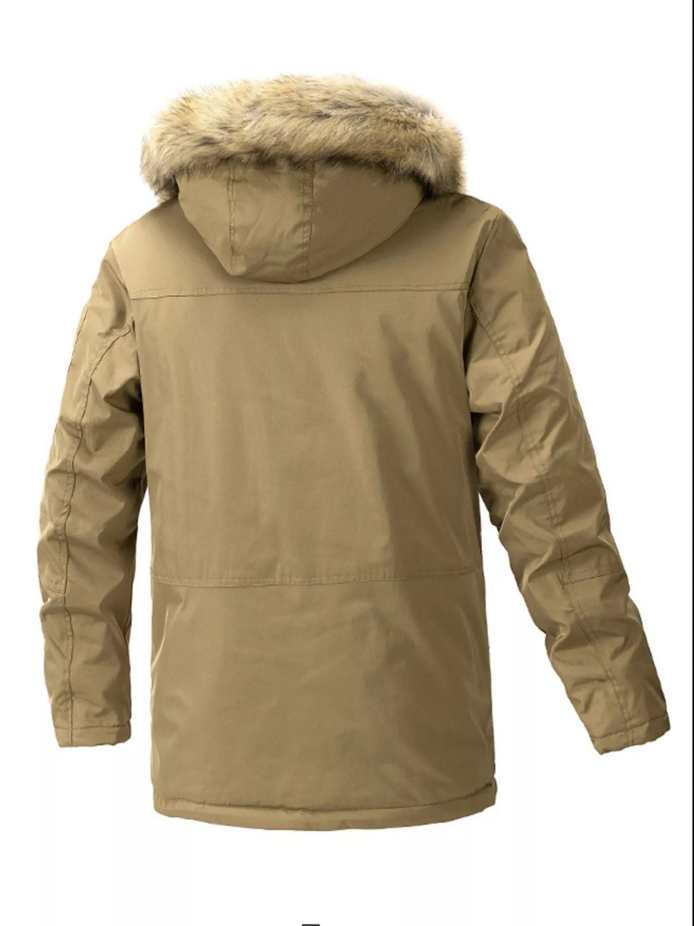 Men's Plus Size Fur Hooded Winter Parka Coat