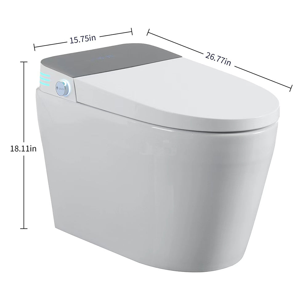 Tankless Smart Toilet With Bidet Built In, One-piece Bidet Toilet Seat, Auto ...