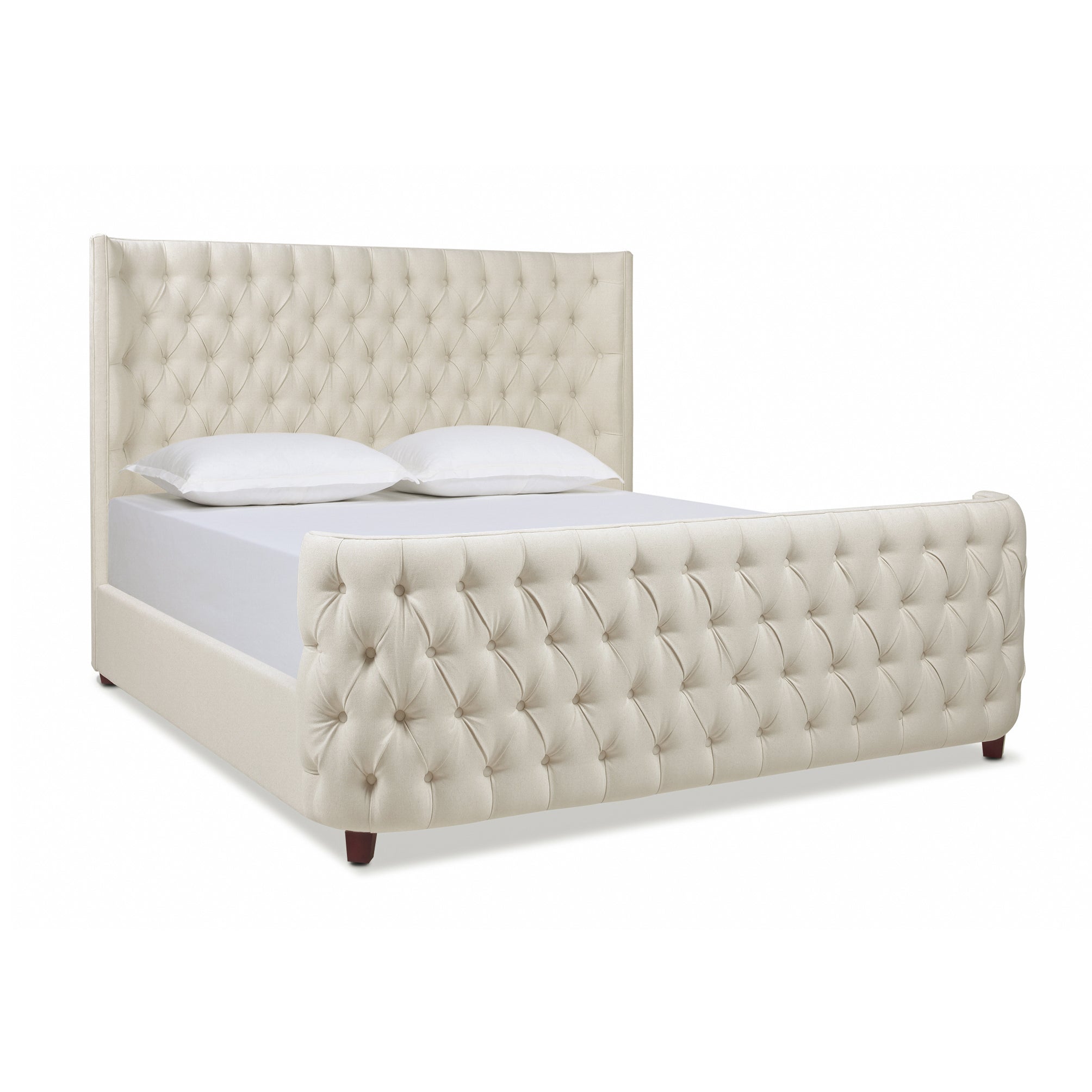 Brooklyn King Tufted Panel Bed Headboard and Footboard Set