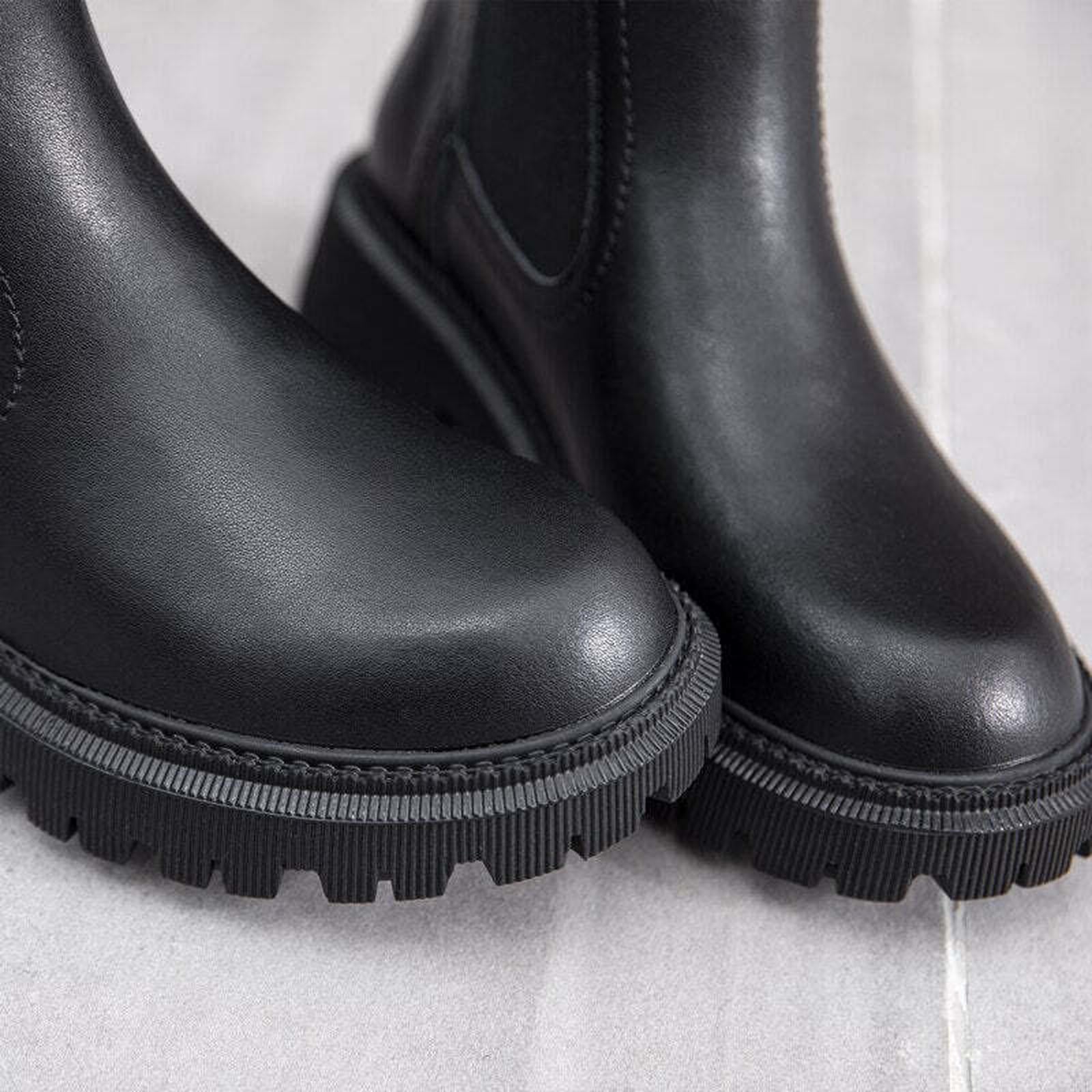 AIYUQI Women's Chelsea Boots Genuine Leather New Autumn Winter Fashion Women's Ankle Boots Retro Martin Boots Ladies