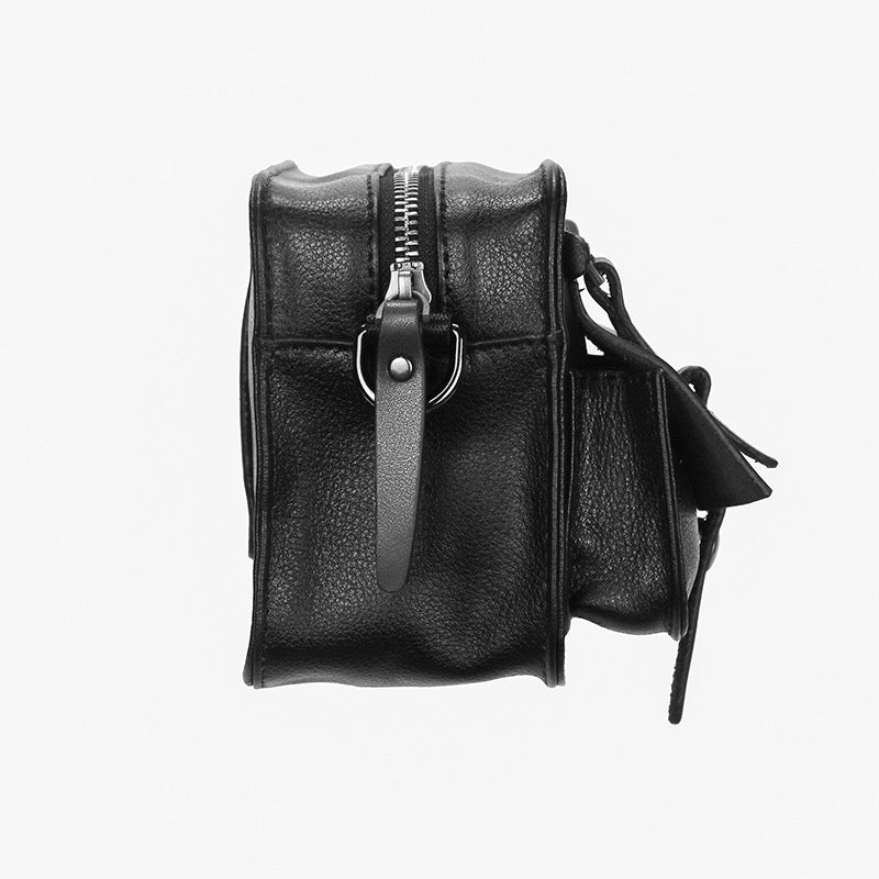 Mens Multi-Use Small Shoulder Bag Made From Full-Grain Cowhide Leather