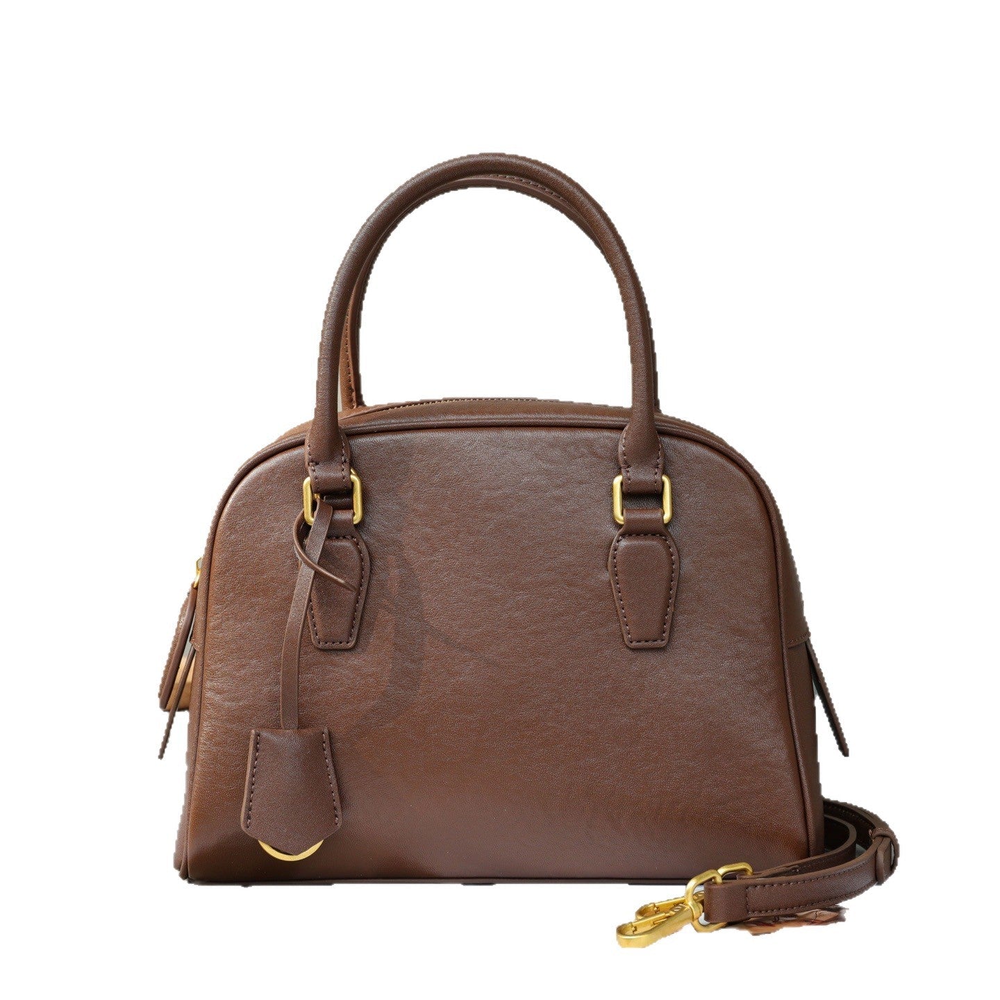Top-Grain Leather Versatile Bag 2026 New Boston Pillow Bag Shoulder And Crossbody Bag Large Capacity Genuine Leather Handbag