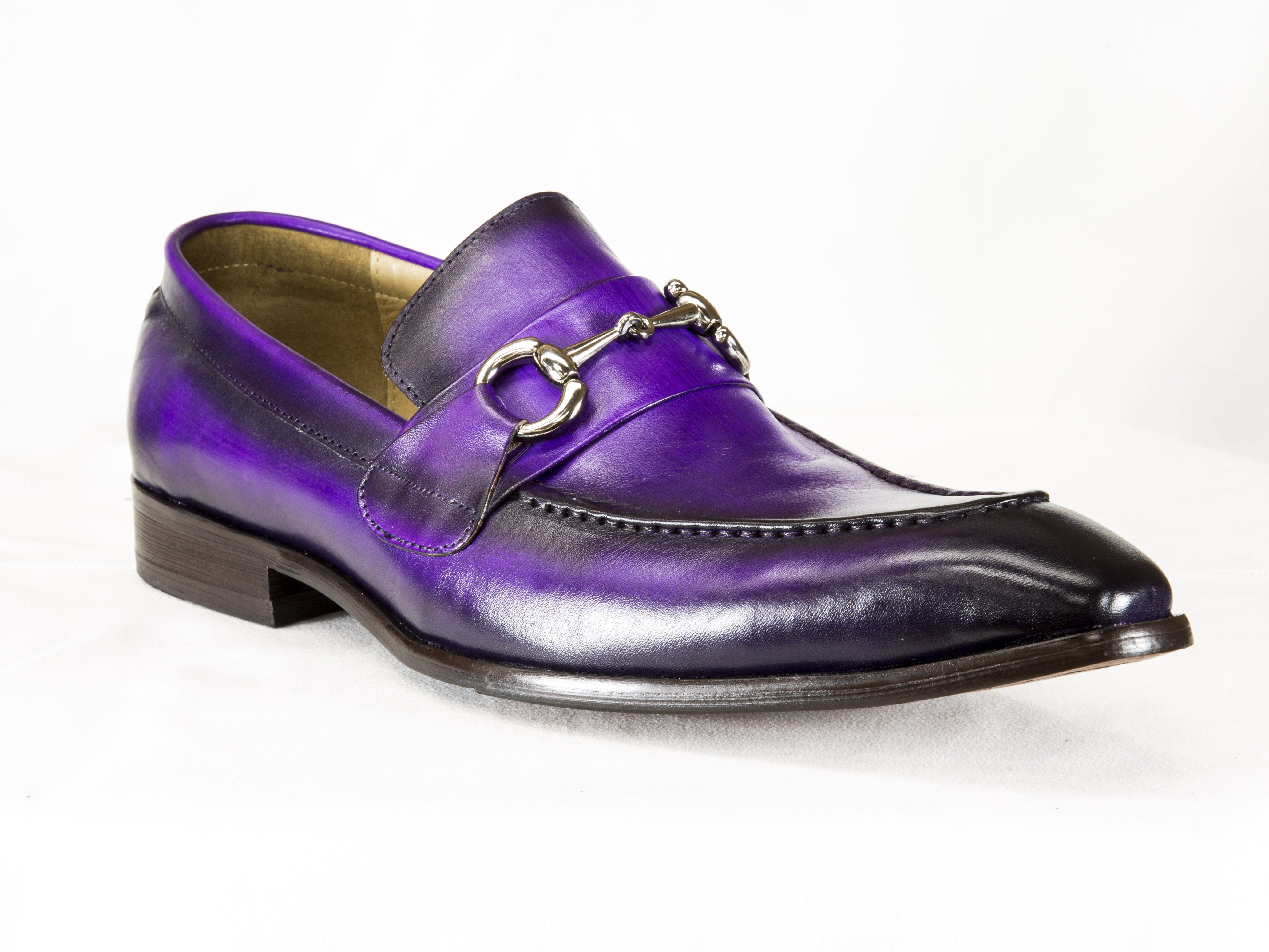Carrucci Calfskin Loafer - Purple