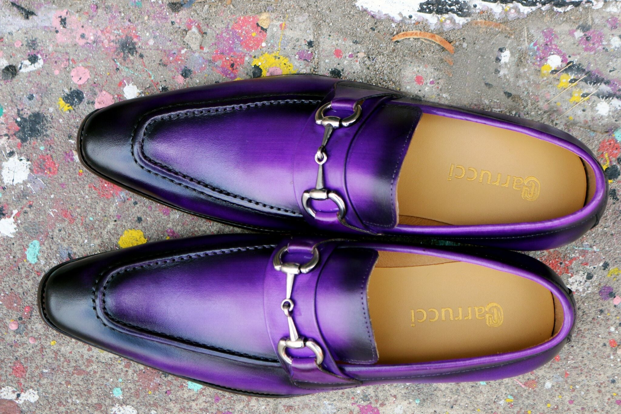 Carrucci Calfskin Loafer - Purple
