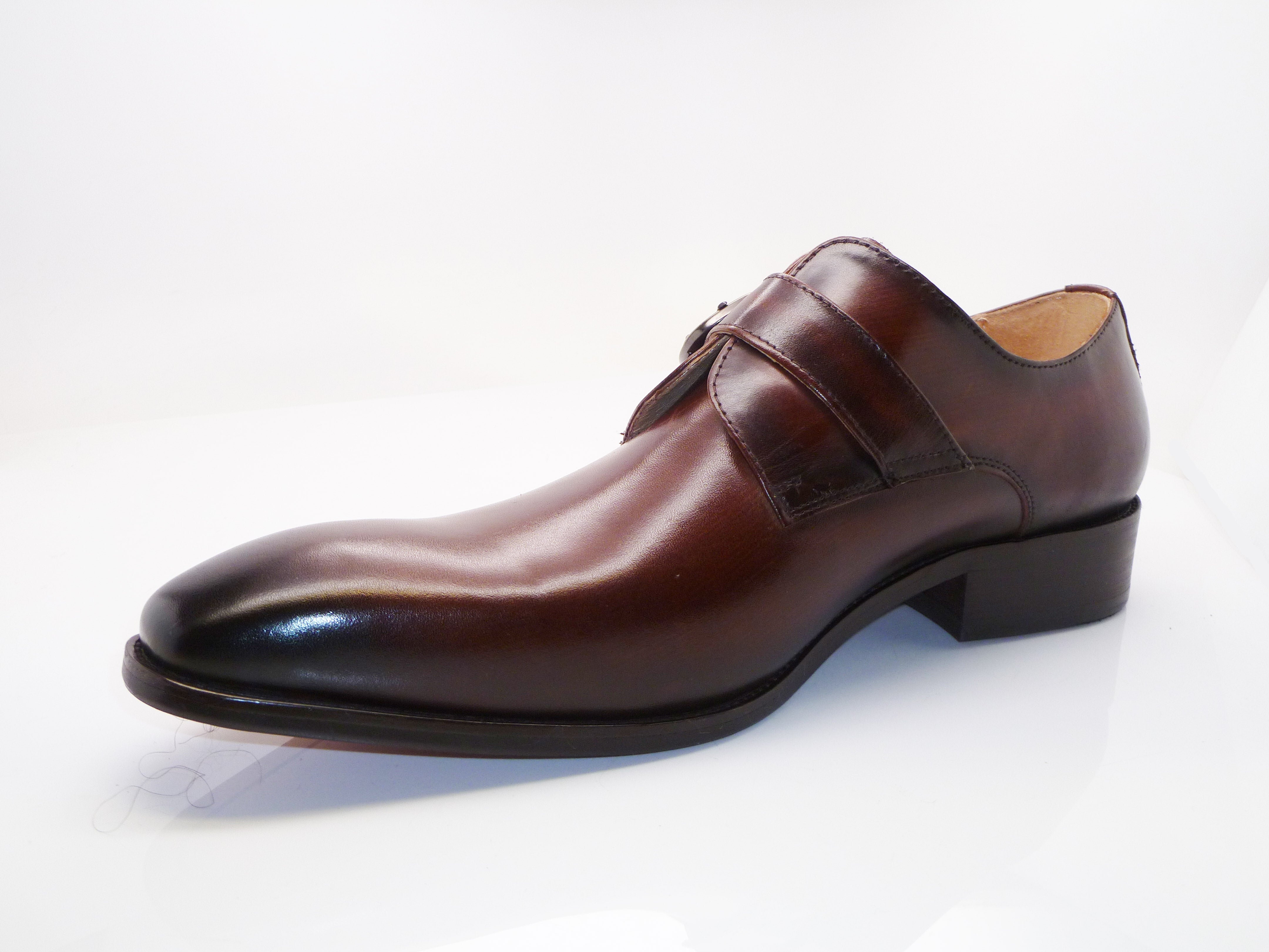 Carrucci Calfskin Monkstrap - Chestnut