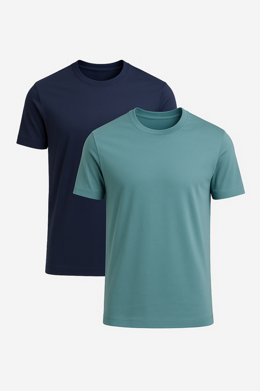 Buki Cinqo Tech Tee 2-Pack - Blue Grey/Blue Night  - Men