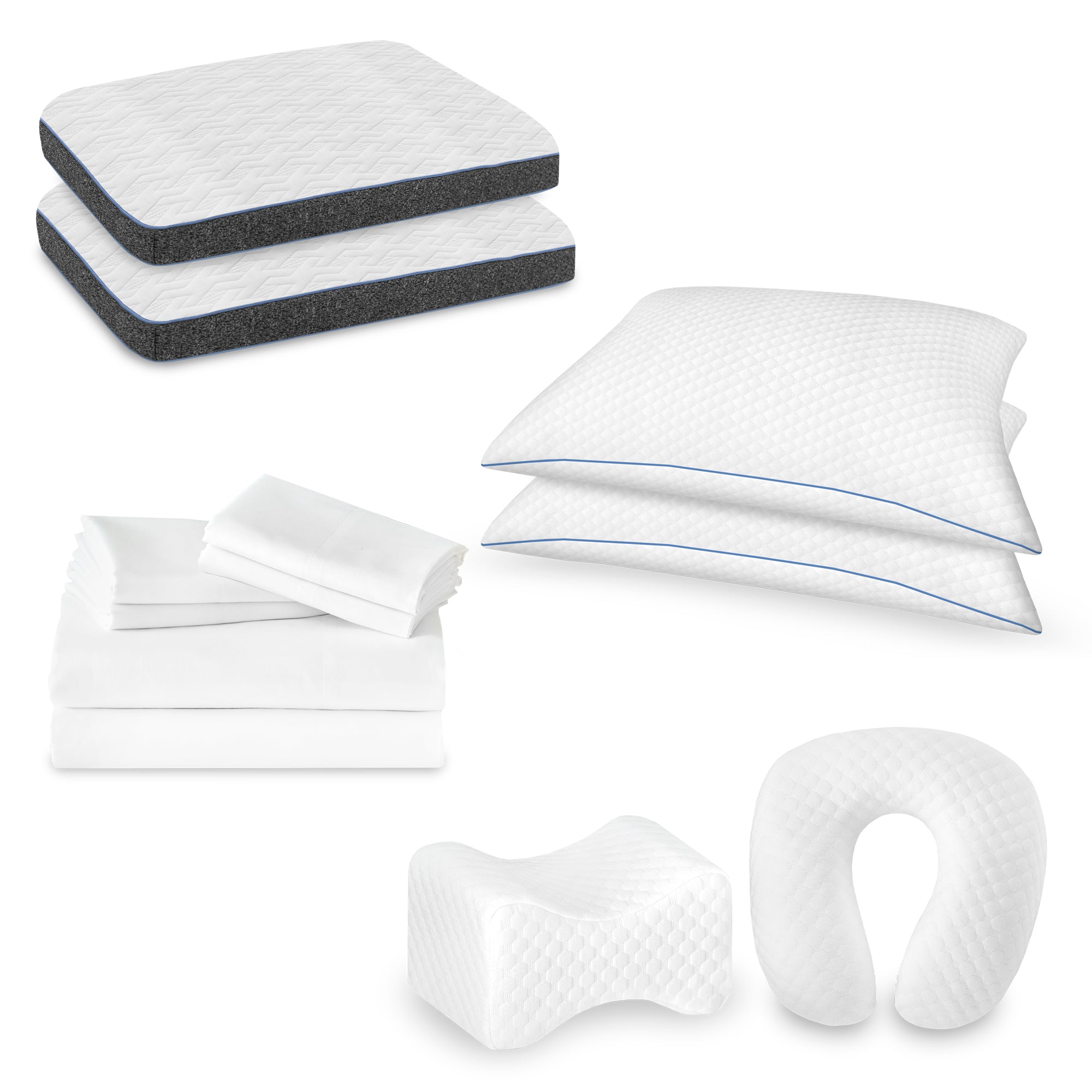Restonic ComfortCare Hybrid Restful Nights Plush, King + 12-Piece Premium Comfort Bedding Pack, King Size