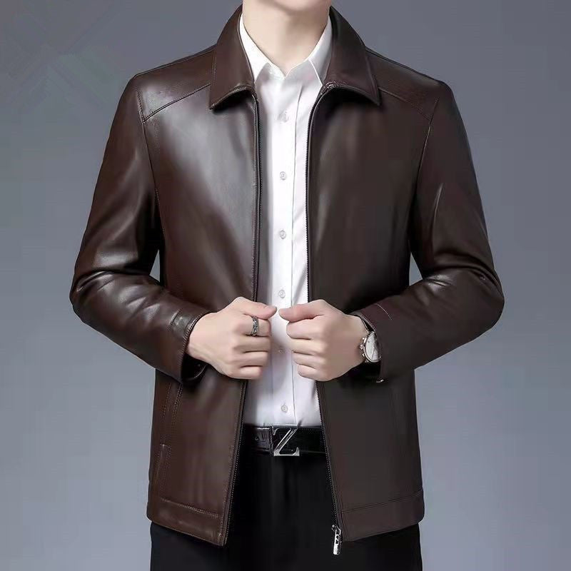 AutumnWinter Mens Clothing Cracked Leather Bags Returned For High-quality Leather Jackets
