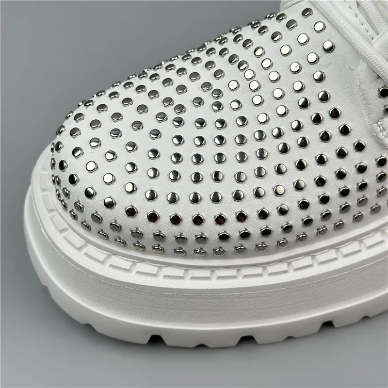 New Luxury Casual Genuine Leather Rivets High-quality Leisure Tooling Shoes Comfortable Inside Handmade Trend Fashion Shoes