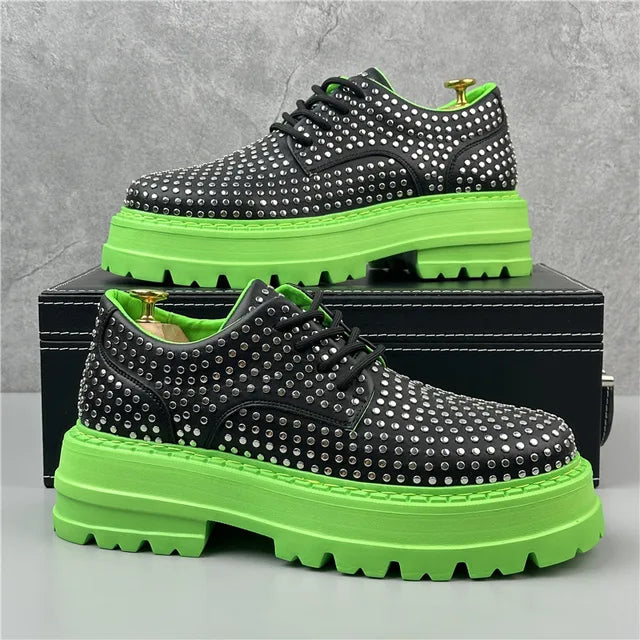 New Luxury Casual Genuine Leather Rivets High-quality Leisure Tooling Shoes Comfortable Inside Handmade Trend Fashion Shoes