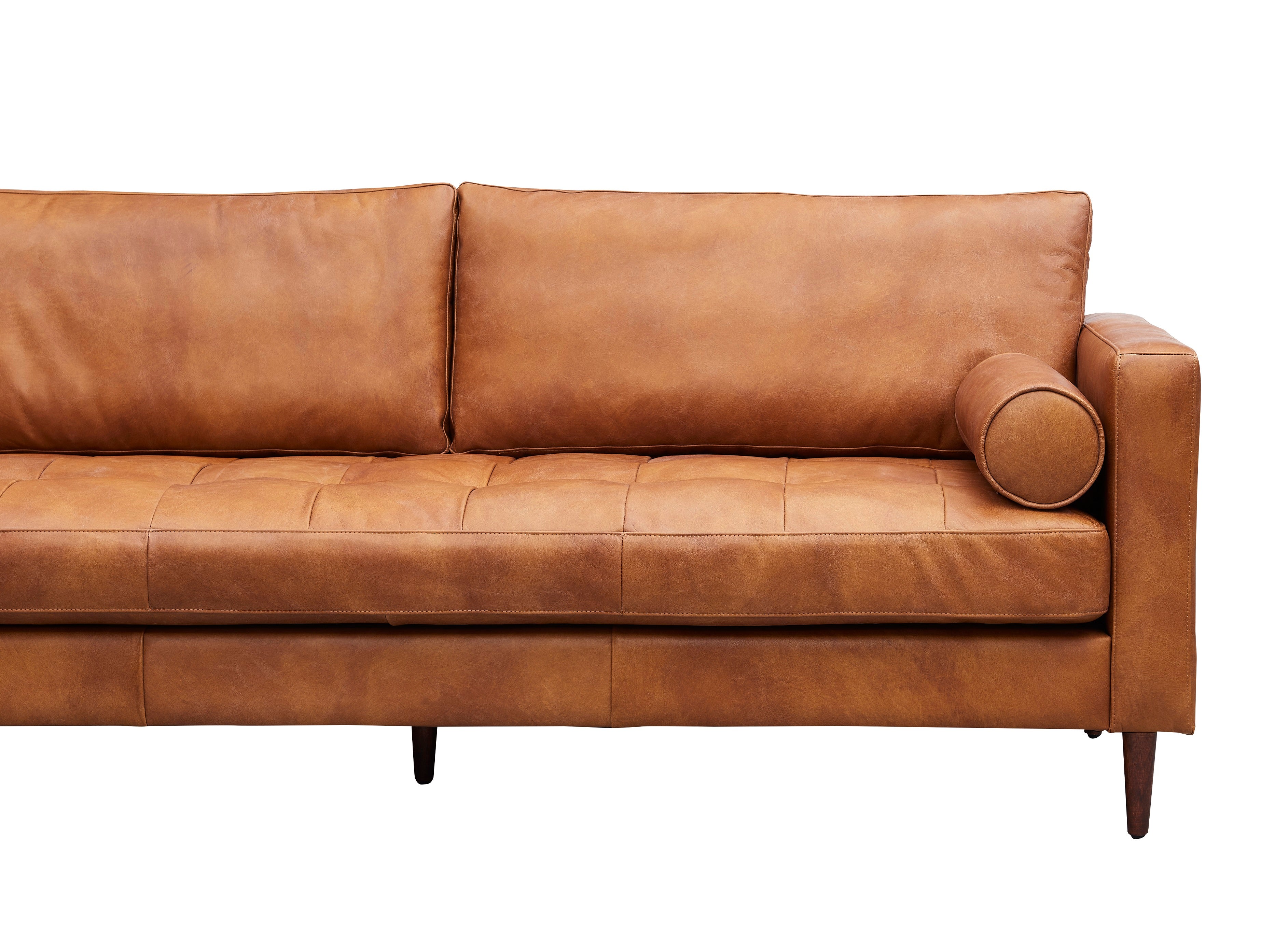 Alamo Top Grain Leather Sofa - Light Brown