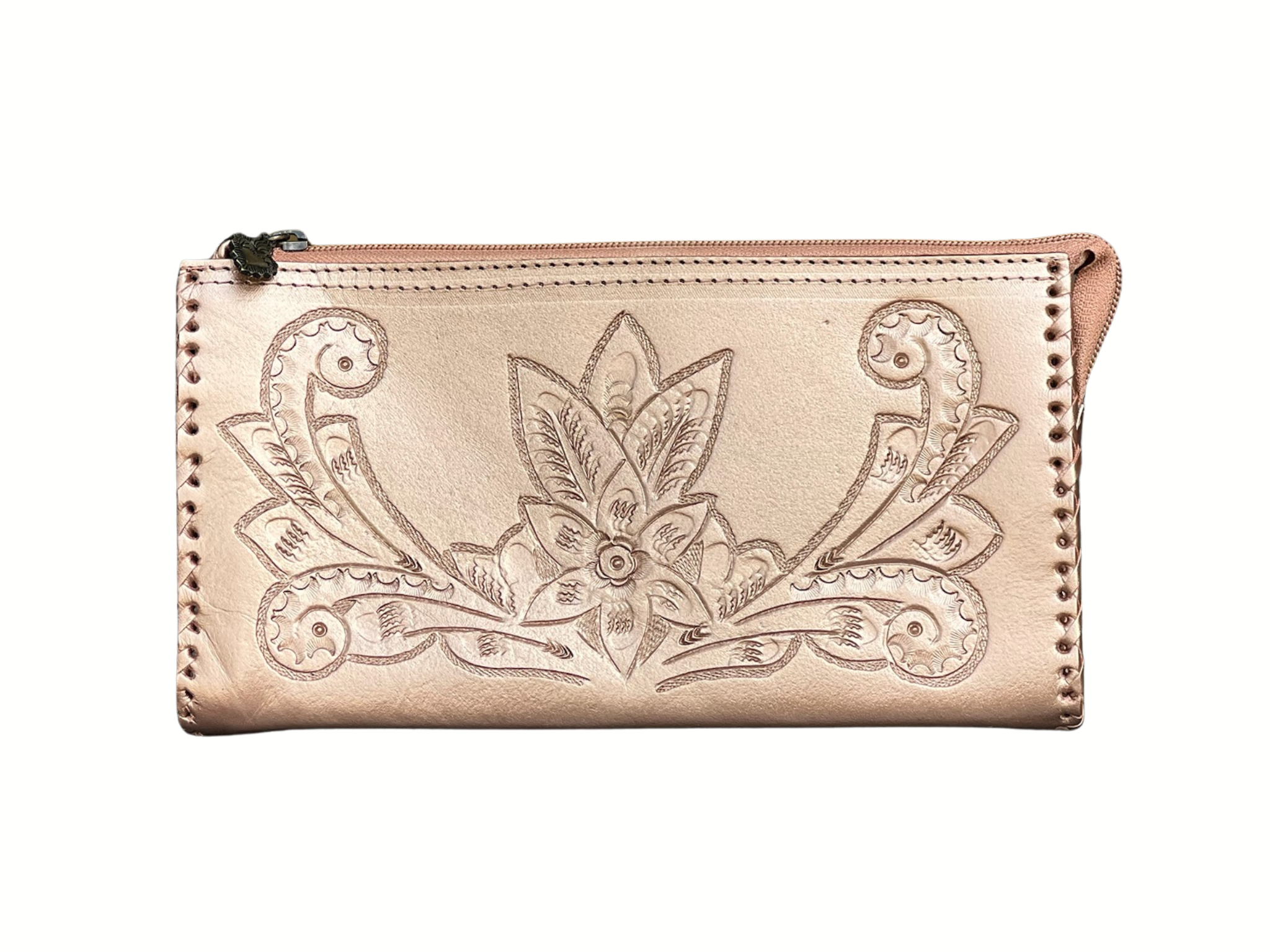 The Ella| Hand-Tooled Leather Clutch & Crossbody