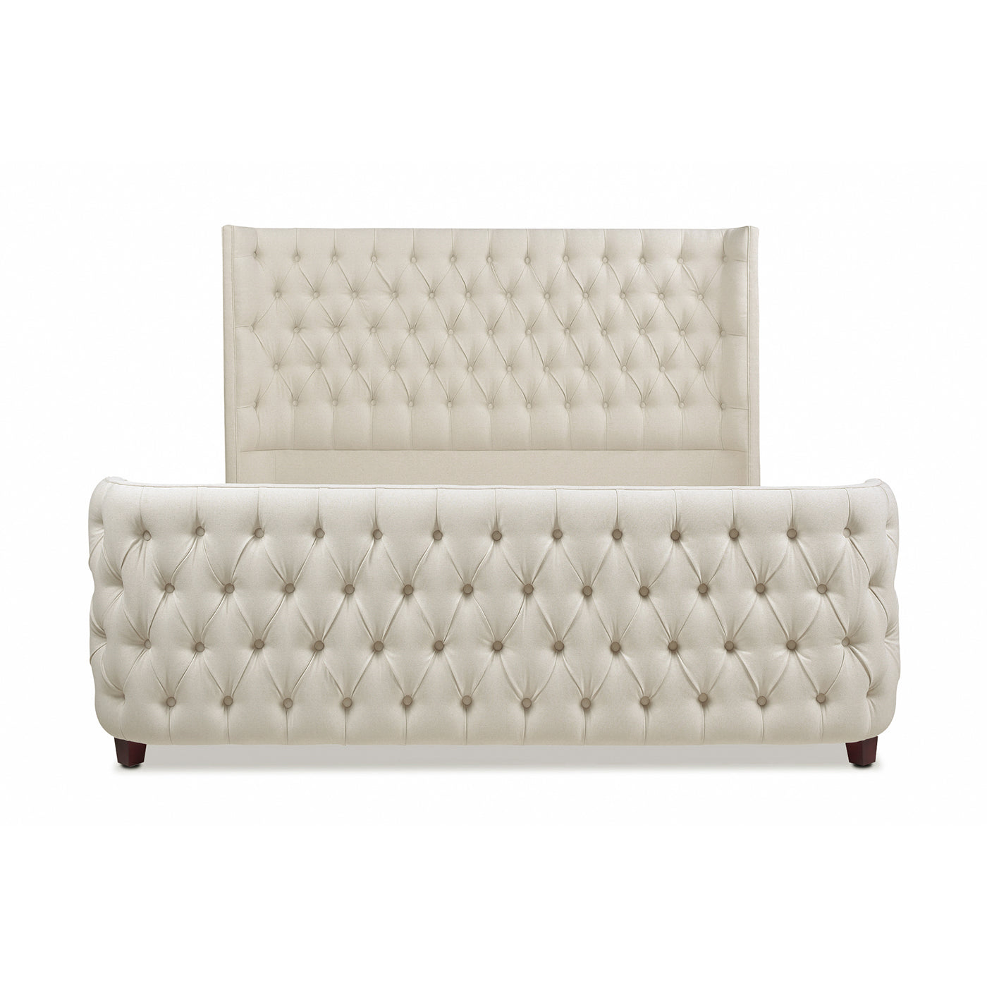 Brooklyn King Tufted Panel Bed Headboard and Footboard Set
