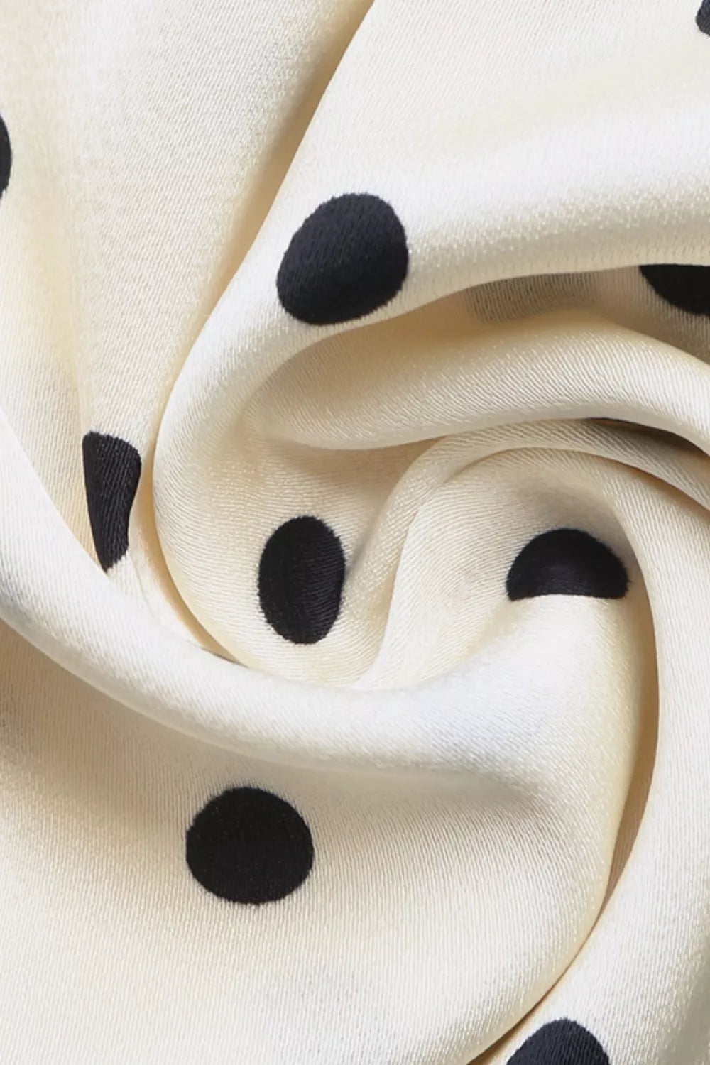 Polka Dot Tie-Front Cutout Maxi Dress