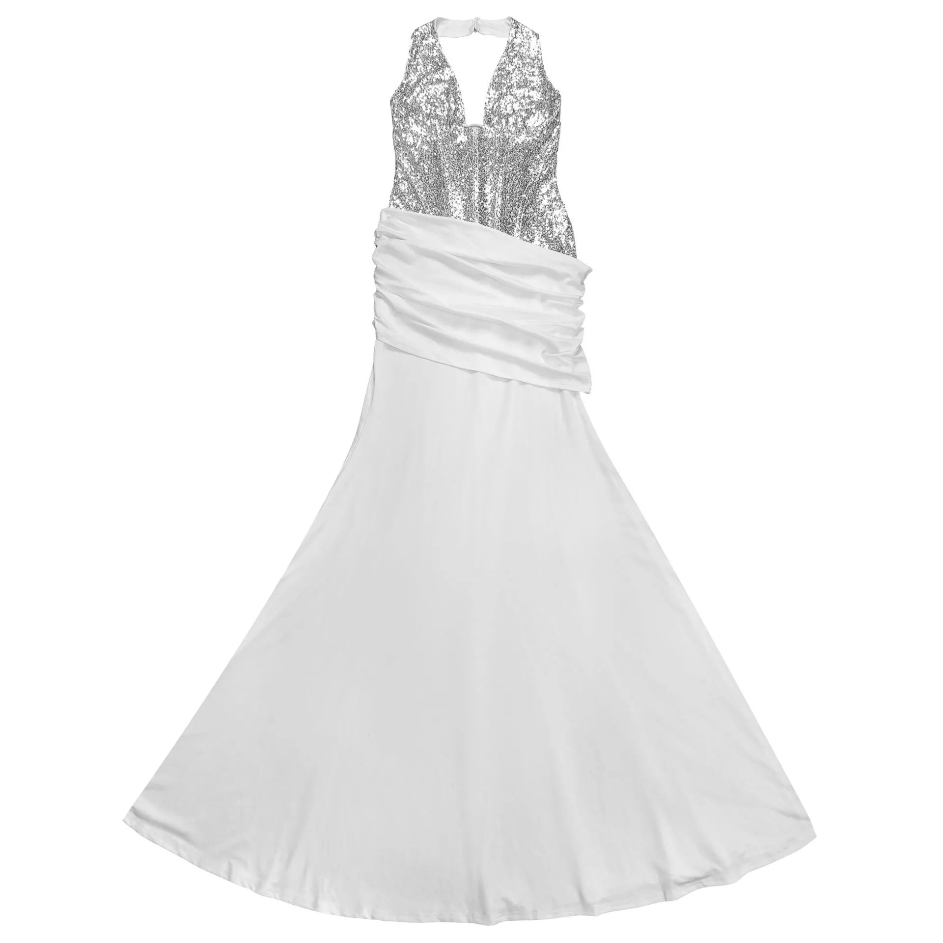 Sequin Halter Neck Maxi Dress