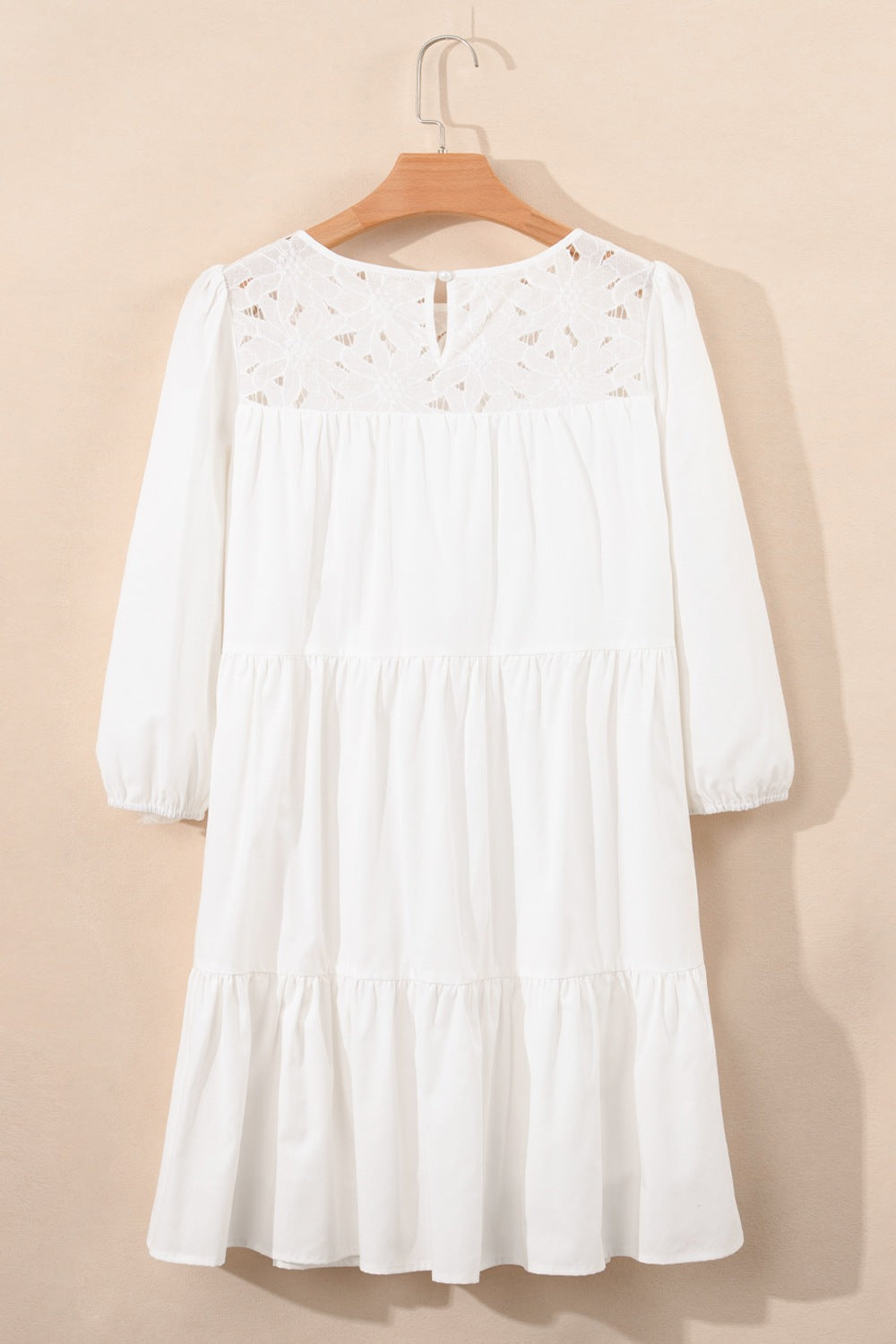 3/4 Sleeve Tiered Mini Dress