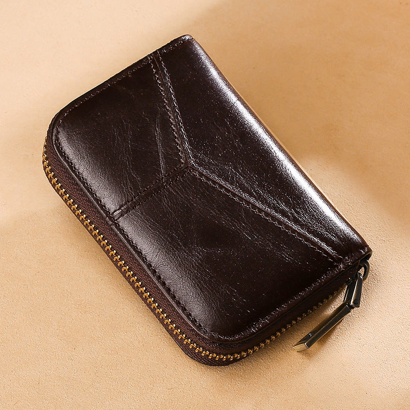 Soft Top-Grain Leather Multifunctional Coin Purse