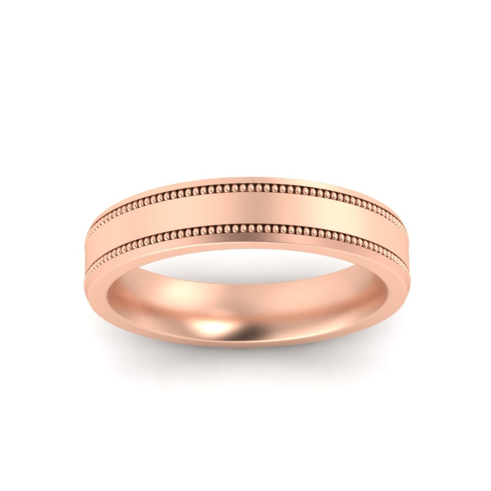 Mens Band Double Milgrain