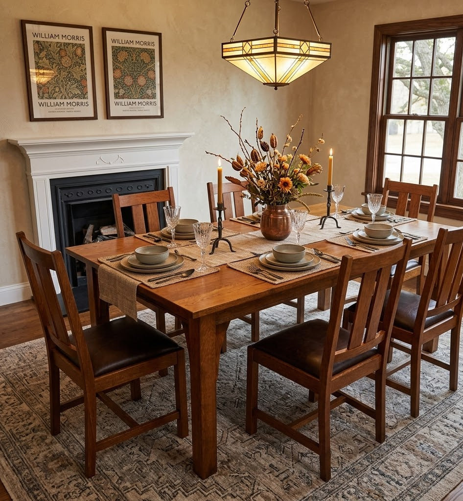 Mission 70" Solid Oak Dining Table -