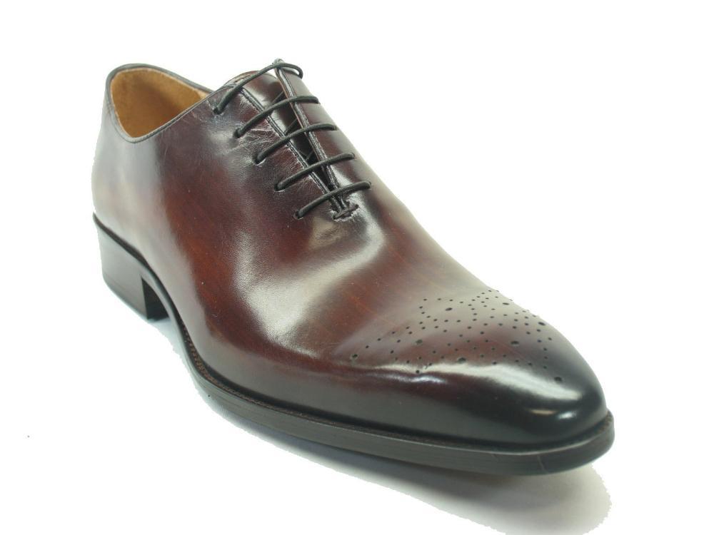 Carrucci Burnished Calfskin Oxford - Chestnut