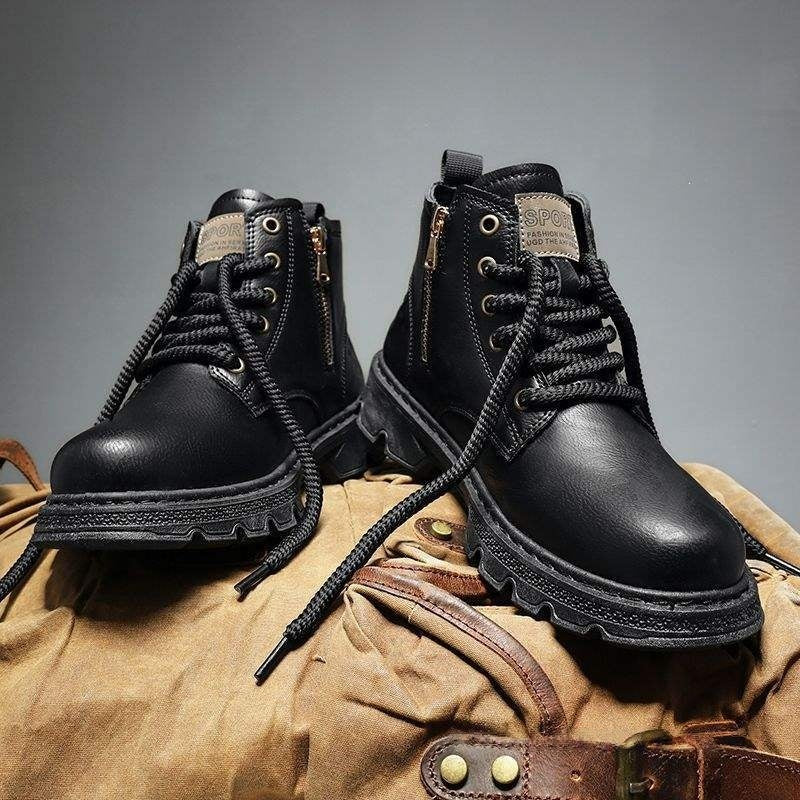 Men's Spring Casual High-top Leather Boots