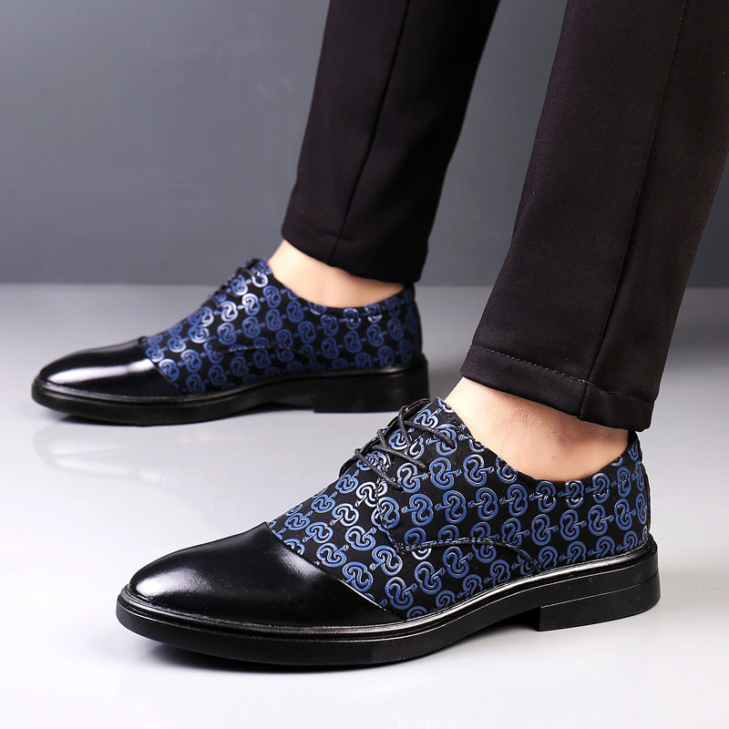 Men's Casual British-Style Korean-Style Pointed-Toe Leather Shoes