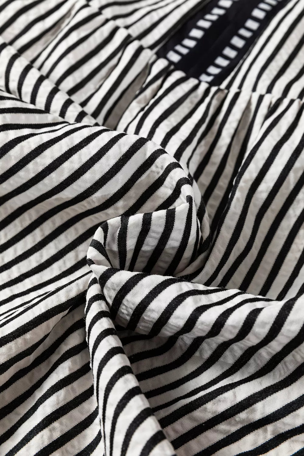 Striped Ruffle Sleeve Tiered Midi Dress