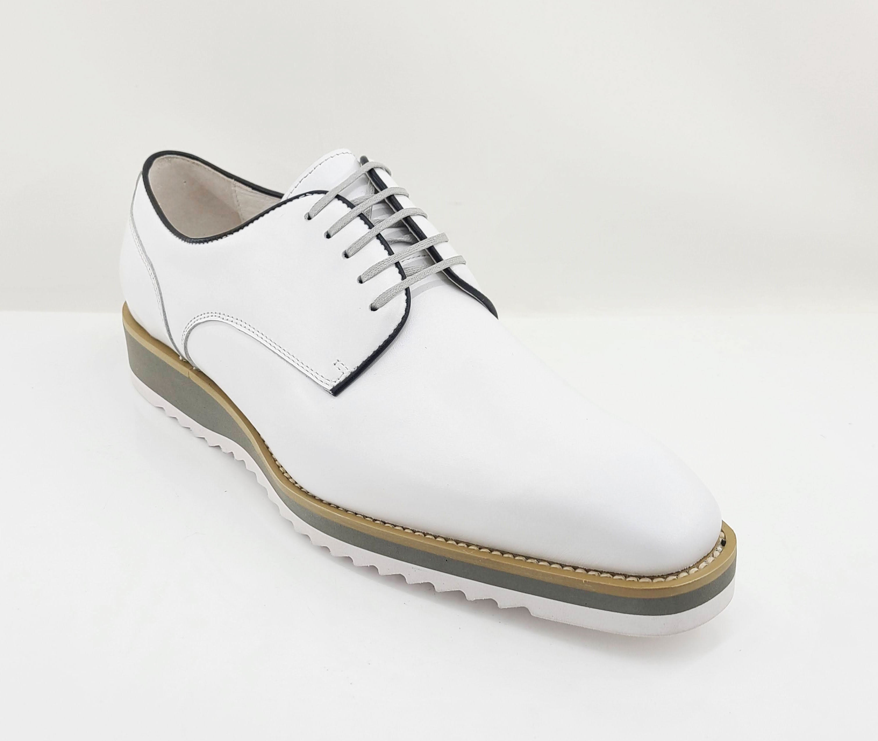 Carrucci Derby Calfskin - White