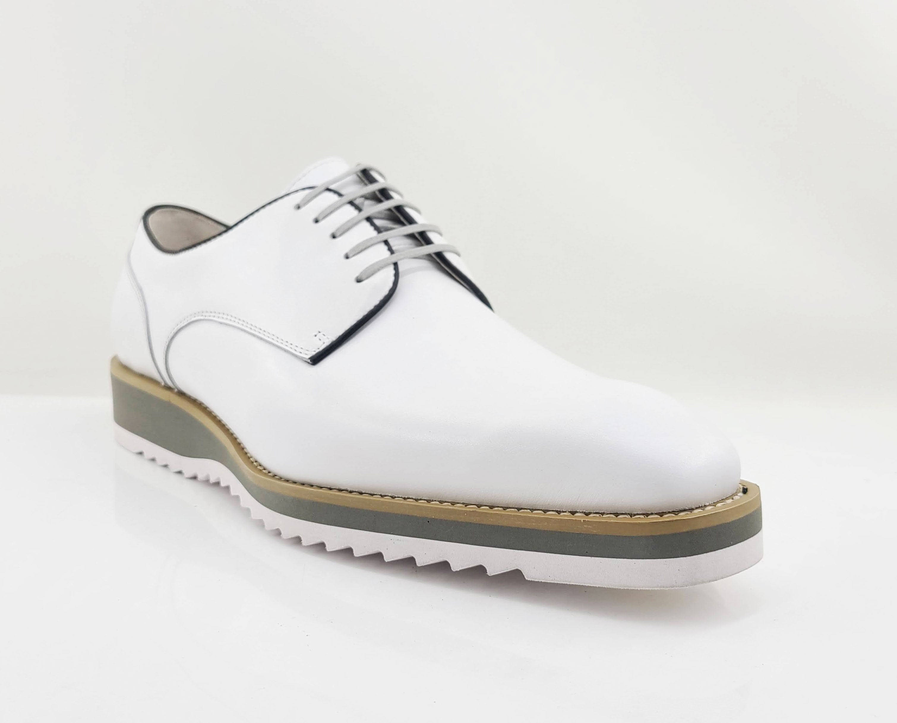 Carrucci Derby Calfskin - White