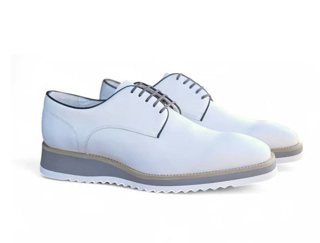 Carrucci Derby Calfskin - White