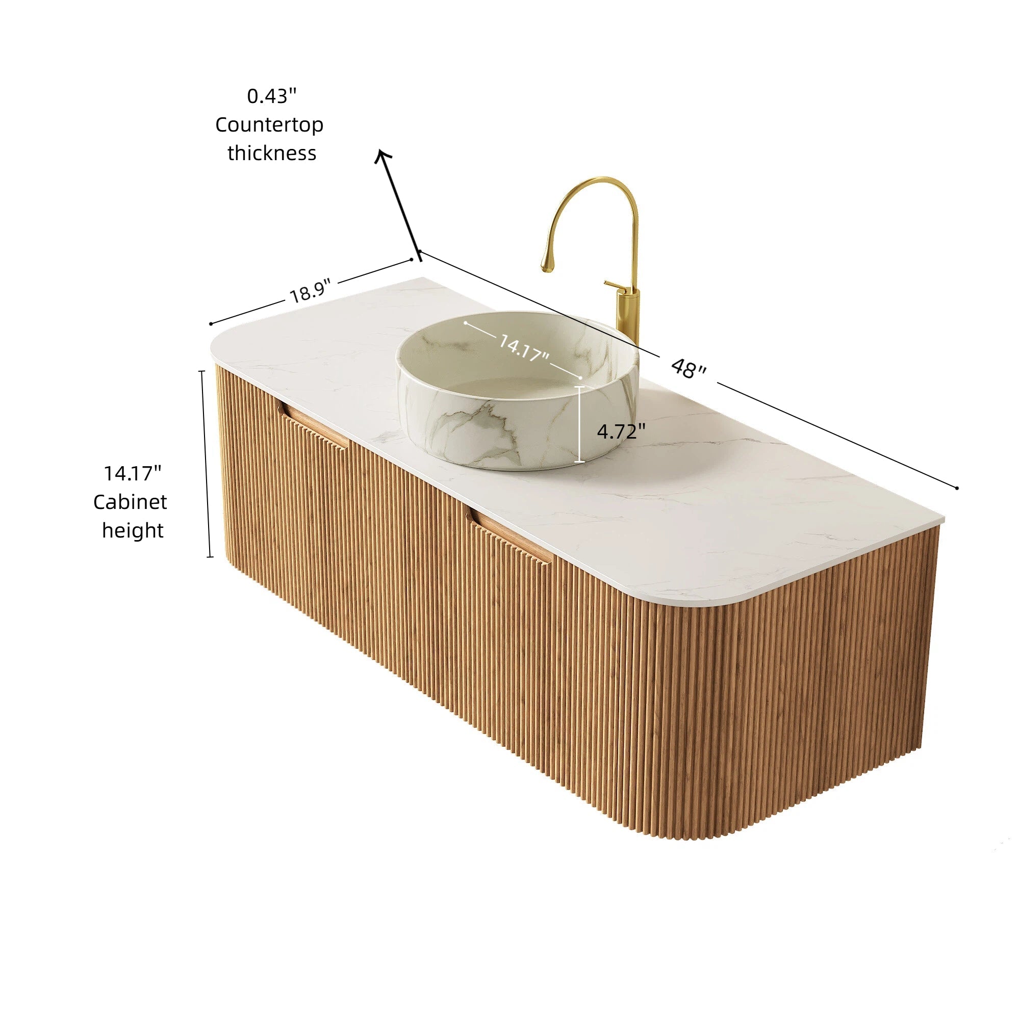 Dina 48" Bathroom Vanity & Sink