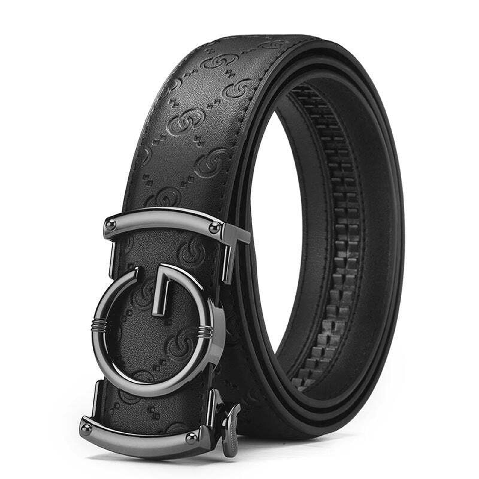 Signature Leather Belt with Automatic Buckle